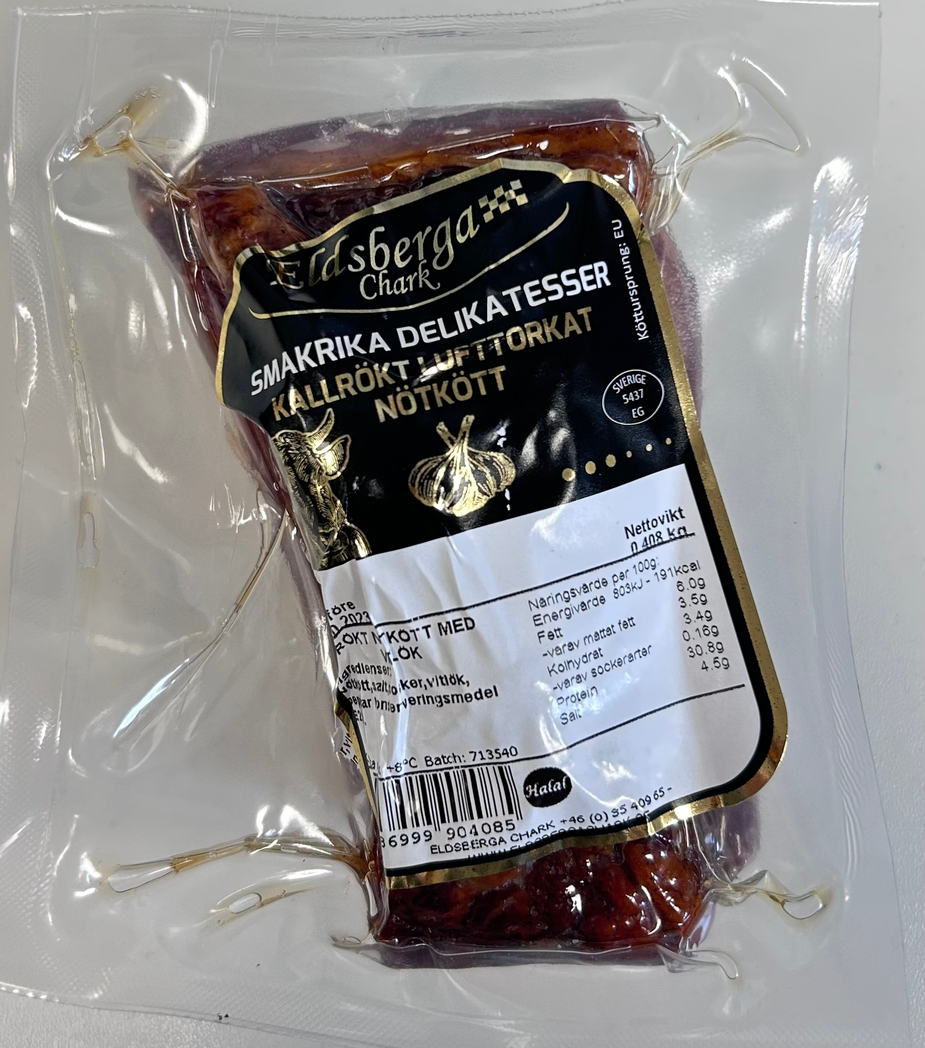 Boeuf fumé à l'ail - Pastrma Eldsberga Rokt Notkott 1kg